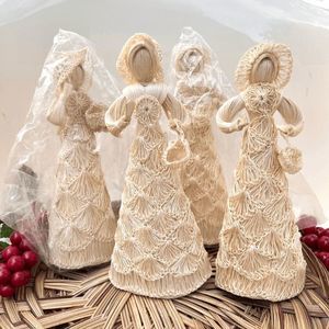 Vintage Corn Silk Husk Christmas Tree Angel